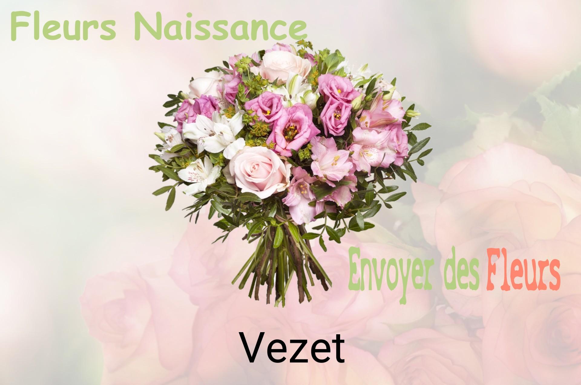 Bouquet de fleurs de naissance livré à Vezet